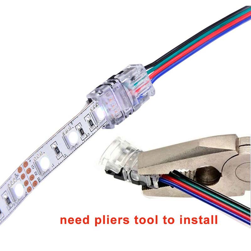 RGB Strip Light Connector with 1.64ft Extension Wire for 5050 10mm LED strips , 20AWG 4-PIN + 4-PIN connector, DIY Strip to Controller or Board to Board Jumper, Waterproof Optional RGB Strip Light Connector with 1.64ft Extension Wire for 5050 10mm LED strips , 20AWG 4-PIN + 4-PIN connector, DIY Strip to Controller or Board to Board Jumper, Waterproof Optional